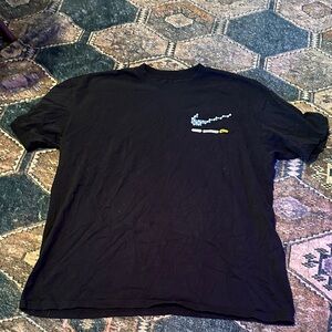 Nike Black Tee with Blue and Yellow Accents